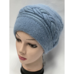 Шапка жіноча з ангори подвійна 