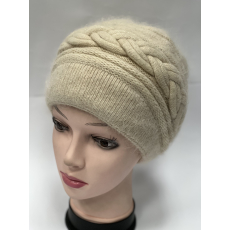 Шапка жіноча з ангори подвійна 