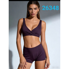 Купальник жіночий бюстгальтер з тонким вставним поролоном плавки- шорти 26348