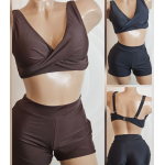 Купальник жіночий бюстгальтер з тонким вставним поролоном плавки- шорти 26348